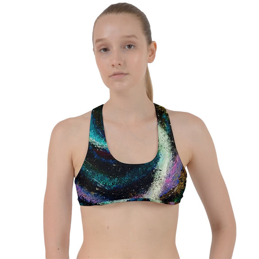 Galactic Sea Criss Cross Racerback Sports Bra