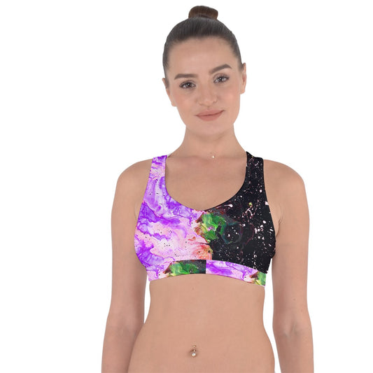 Galactic Fire Cross String Back Sports Bra