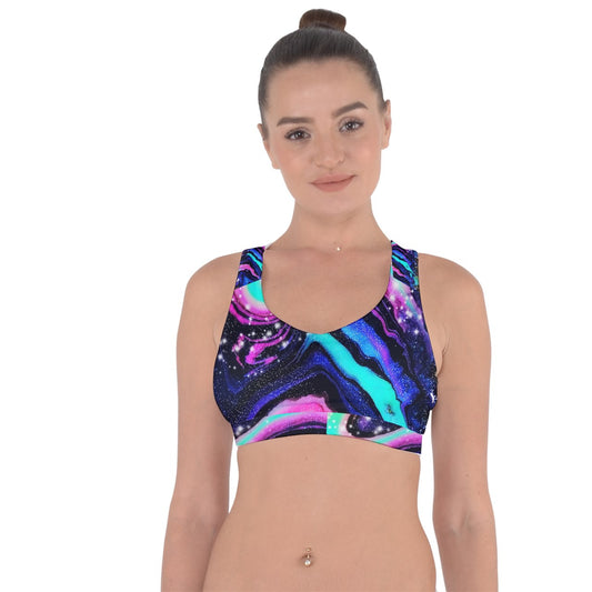 Galactic Beauty Cross String Back Sports Bra