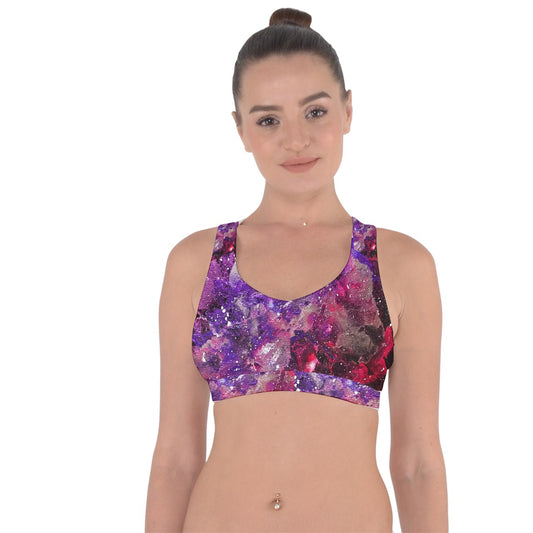 Galactic Love Cross String Back Sports Bra