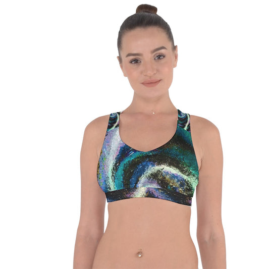 Galactic Sea Cross String Back Sports Bra