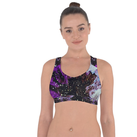 Galactic Storm Cross String Back Sports Bra