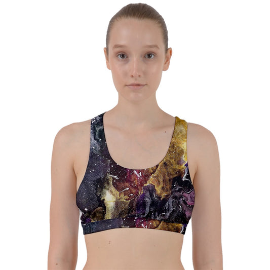 Galactic Clouds Back Weave Sports Bra