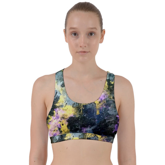 Golden Galaxy Back Weave Sports Bra