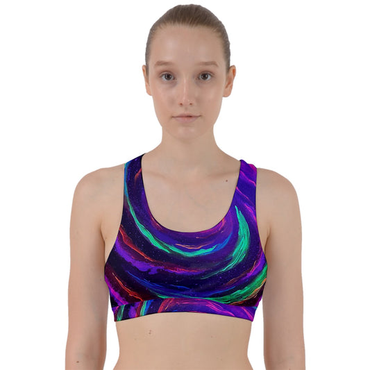 Galactic Rabbit Hole Back Weave Sports Bra