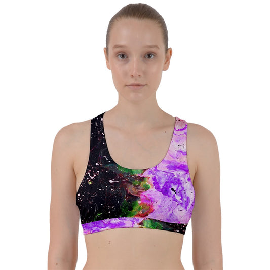 Galactic Fire Back Weave Sports Bra