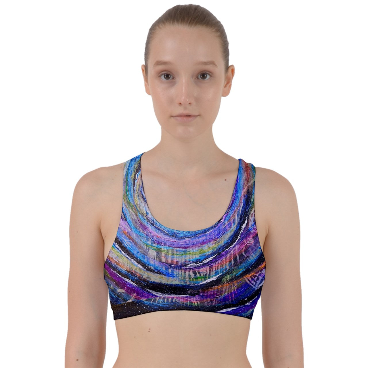 Galactic Whirlpool Back Weave Sports Bra