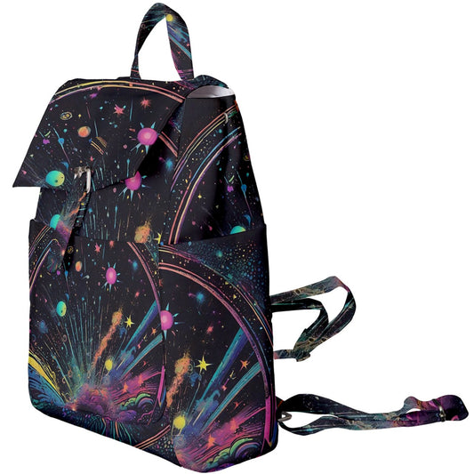 Psychedelic Space Explosion Buckle Everyday Backpack