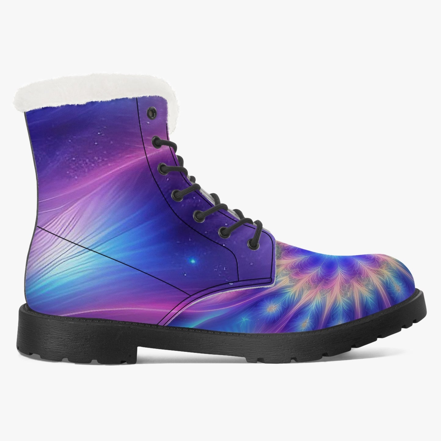 Ascension Tie-Dye Faux Fur Leather Boots