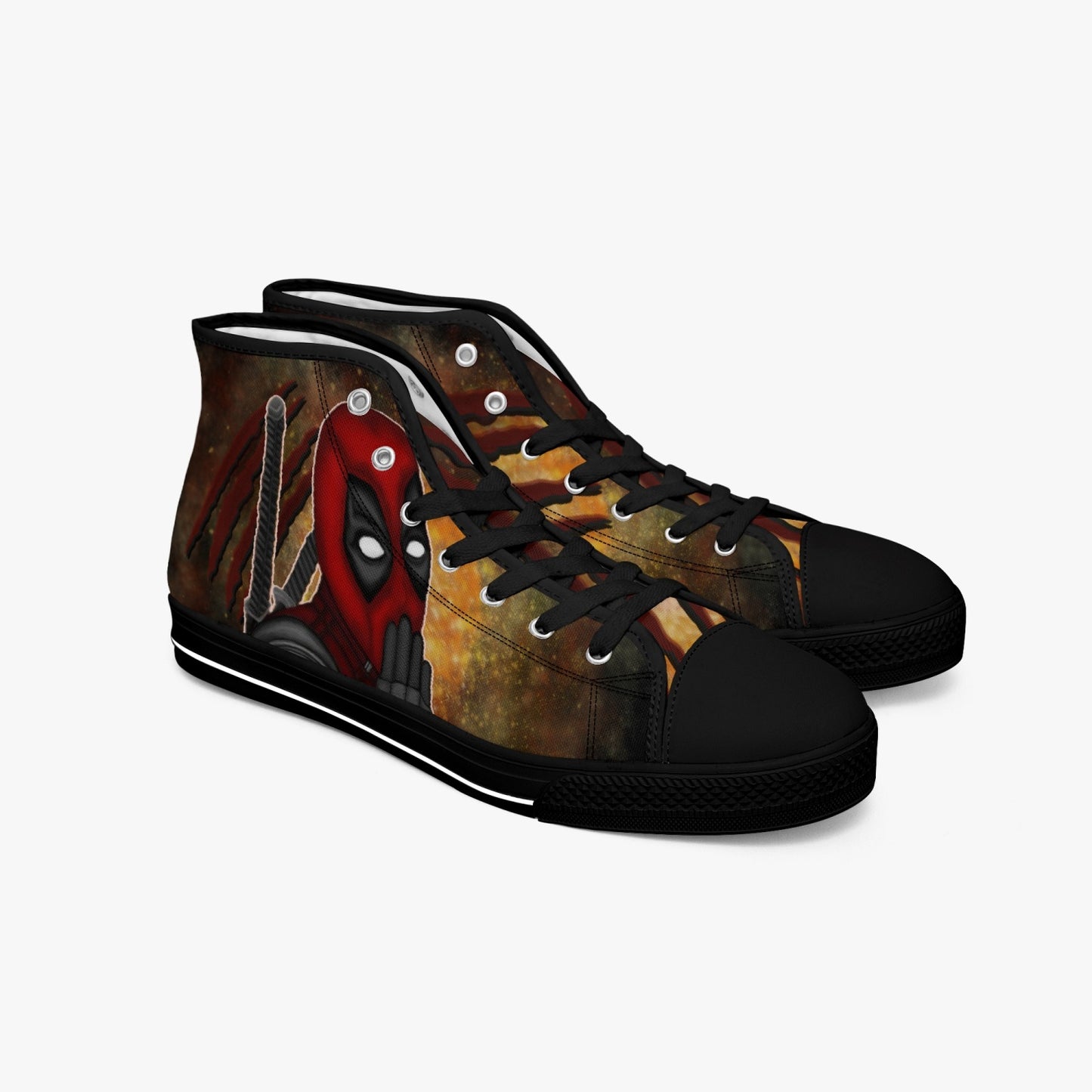 Deadpool/Wolverine High-top Canvas Shoes - Tongue Printable