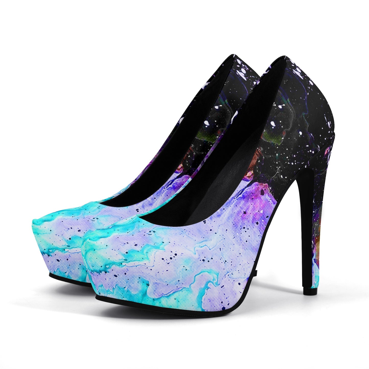 Galactic Fire Women Platform Pumps 5 Inch High Heels