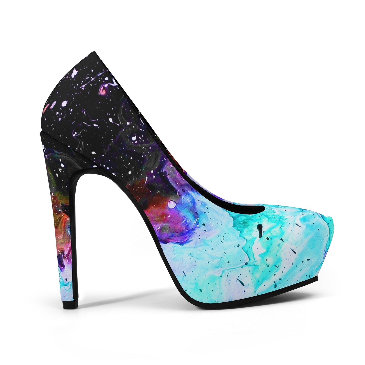 Galactic Fire Women Platform Pumps 5 Inch High Heels