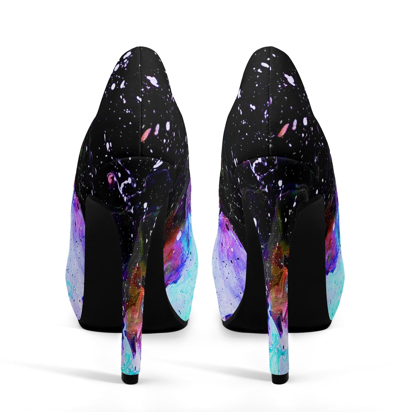 Galactic Fire Women Platform Pumps 5 Inch High Heels