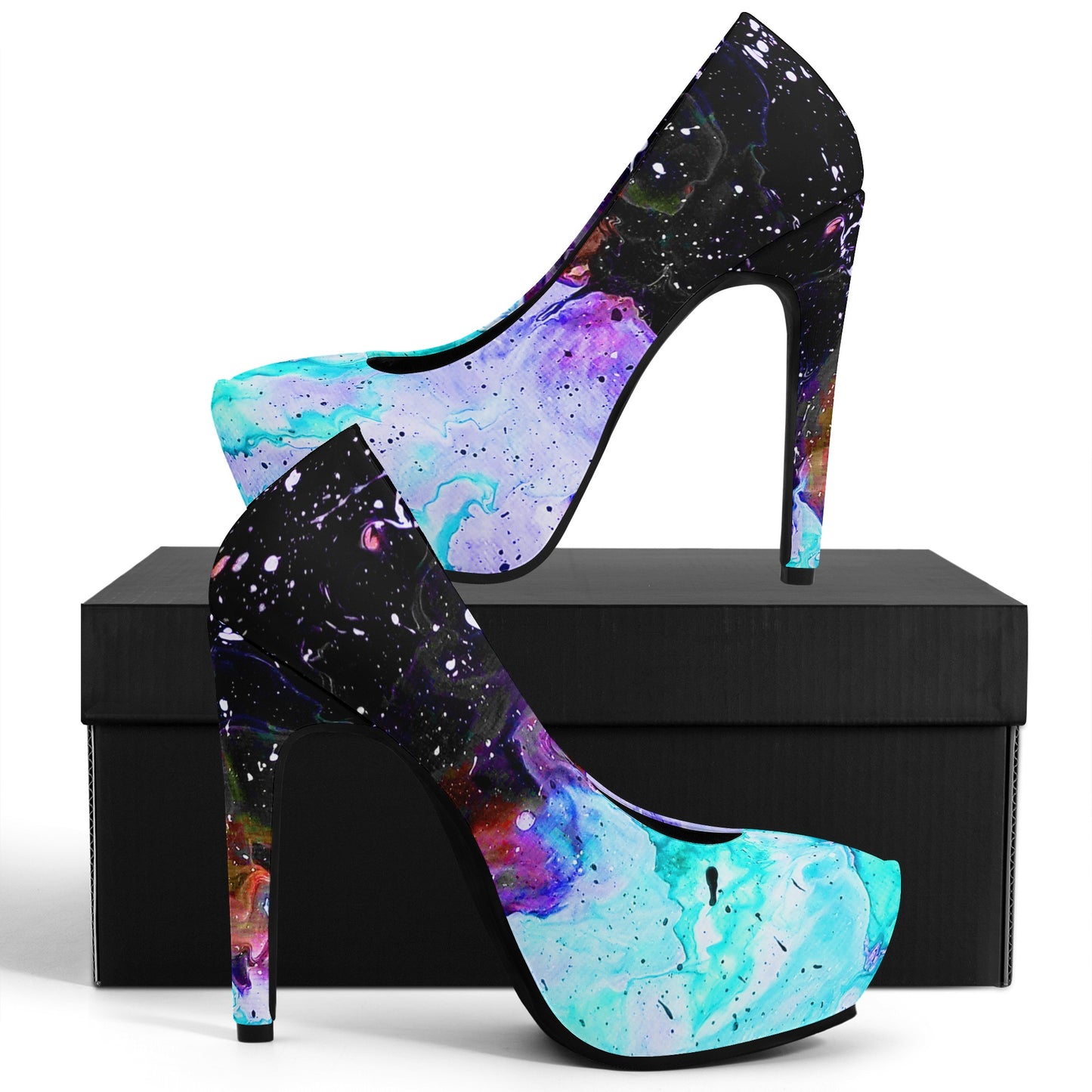 Galactic Fire Women Platform Pumps 5 Inch High Heels