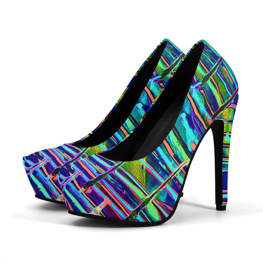 Drip Women Platform Pumps 5 Inch High Heels