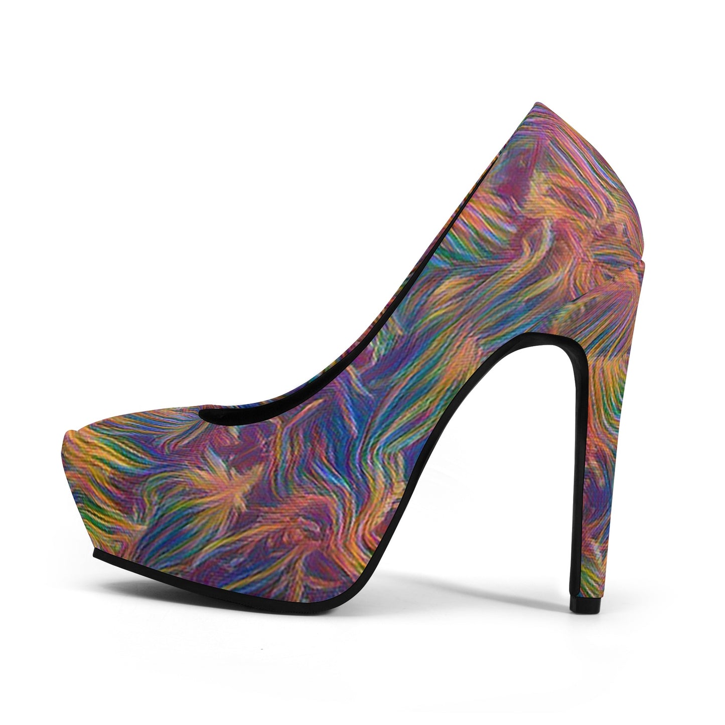 Colorful Whispers Women Platform Pumps 5 Inch High Heels