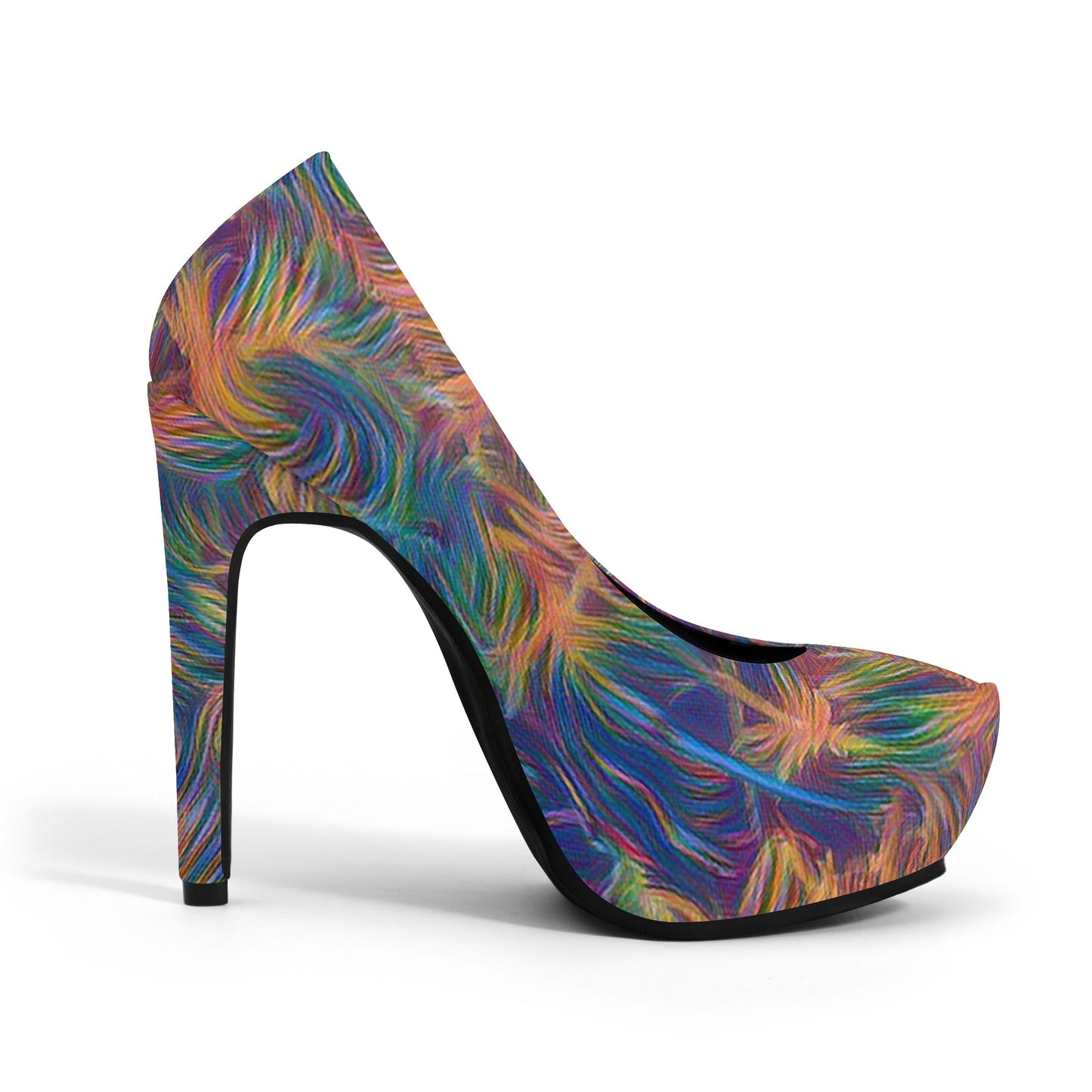 Colorful Whispers Women Platform Pumps 5 Inch High Heels