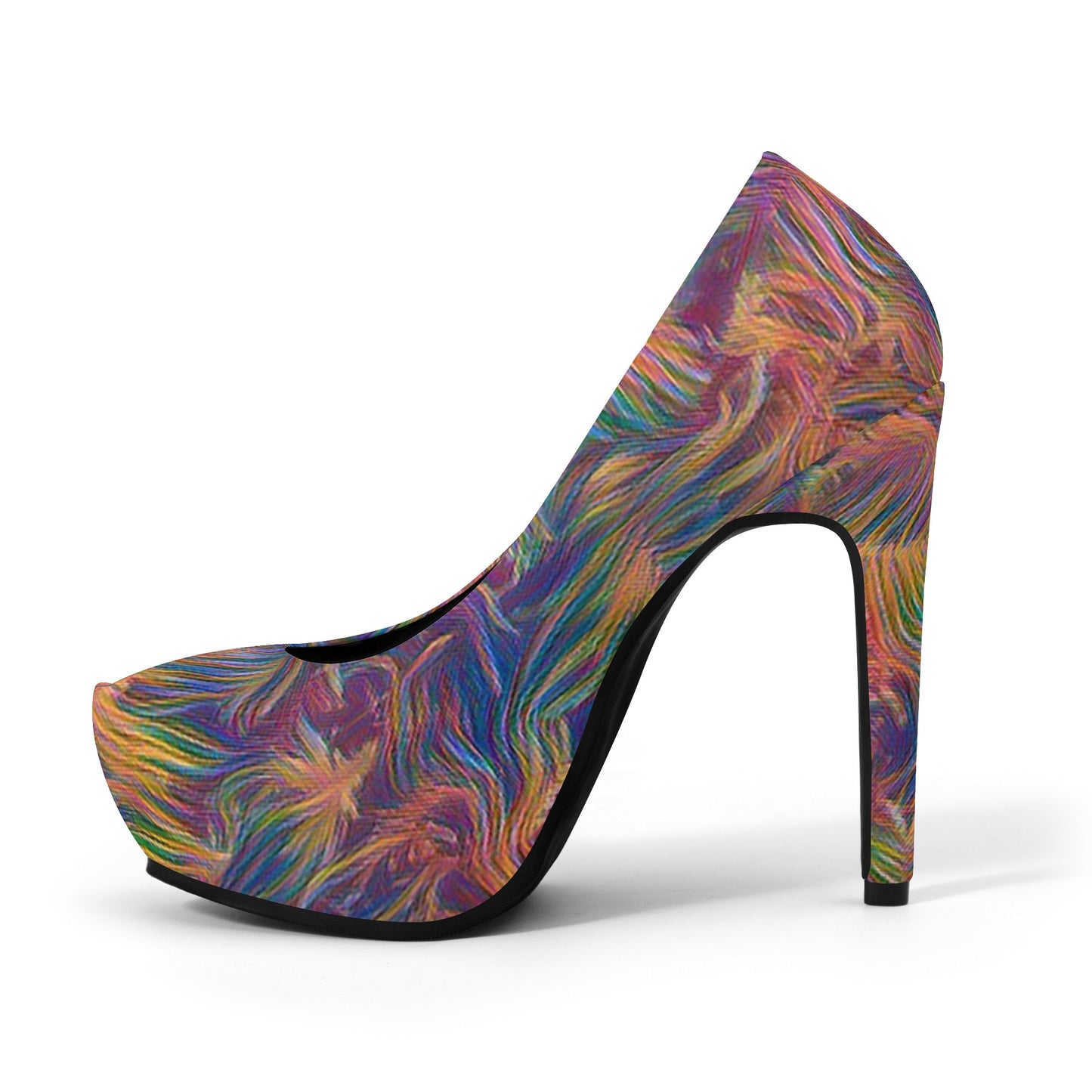 Colorful Whispers Women Platform Pumps 5 Inch High Heels