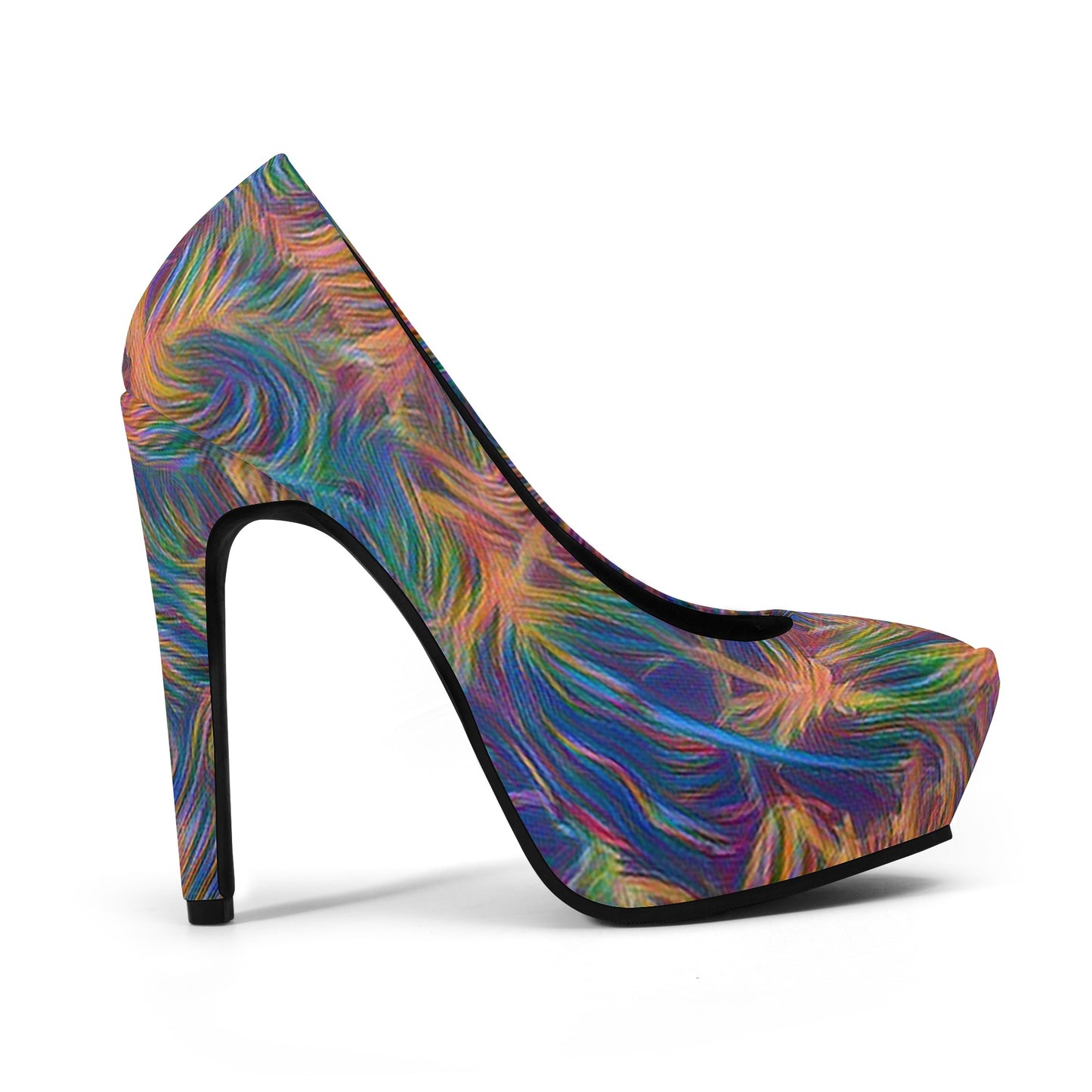 Colorful Whispers Women Platform Pumps 5 Inch High Heels