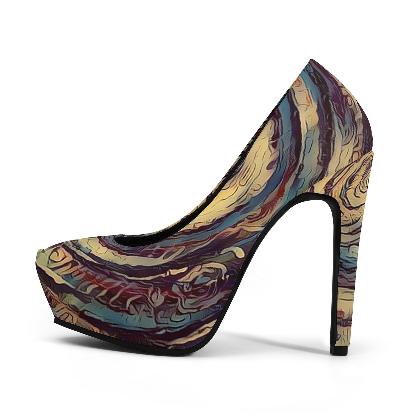 Galactic Whirlpool Women Platform Pumps 5 Inch High Heels