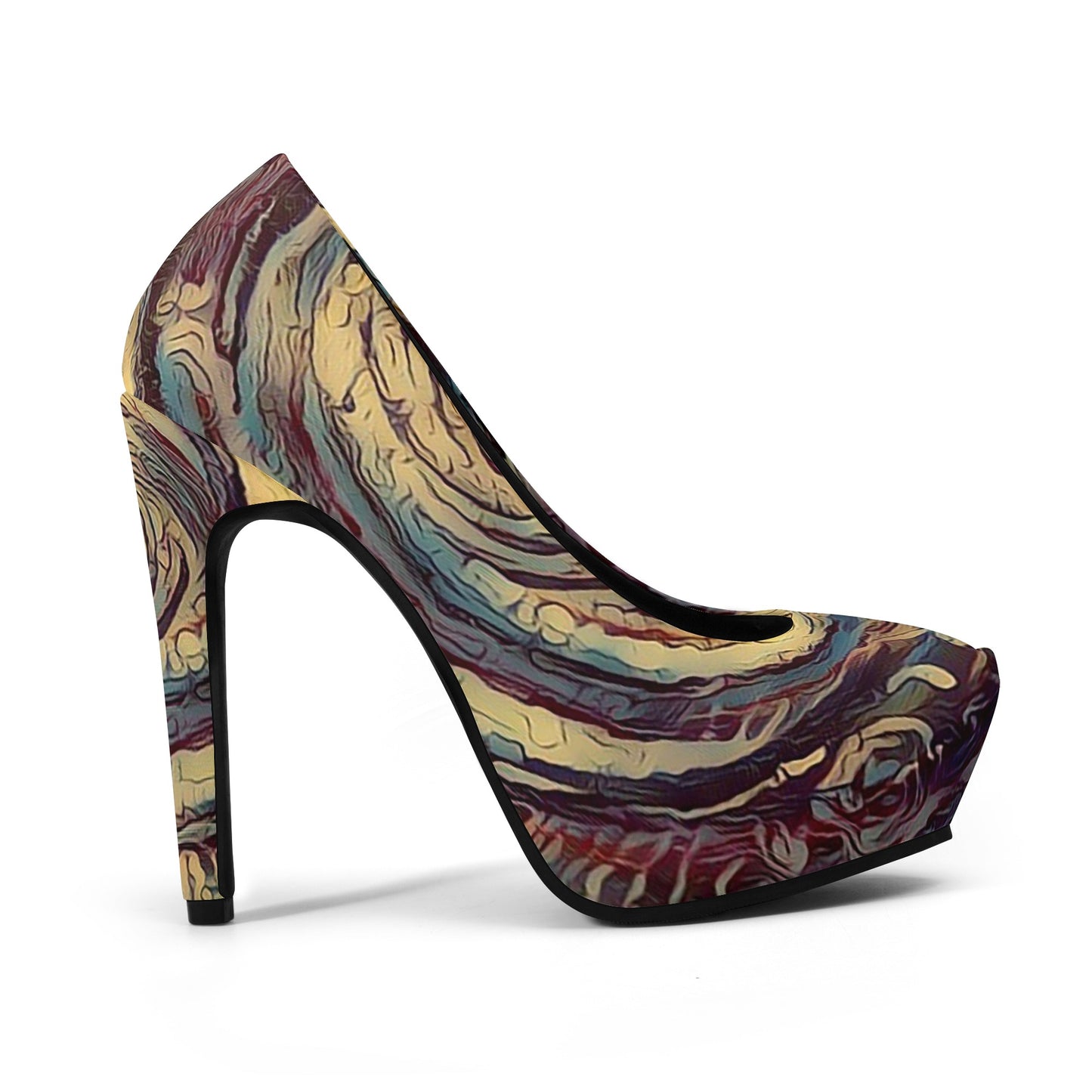 Galactic Whirlpool Women Platform Pumps 5 Inch High Heels