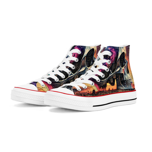 We are One Womens Classic High Top Canvas Shoes