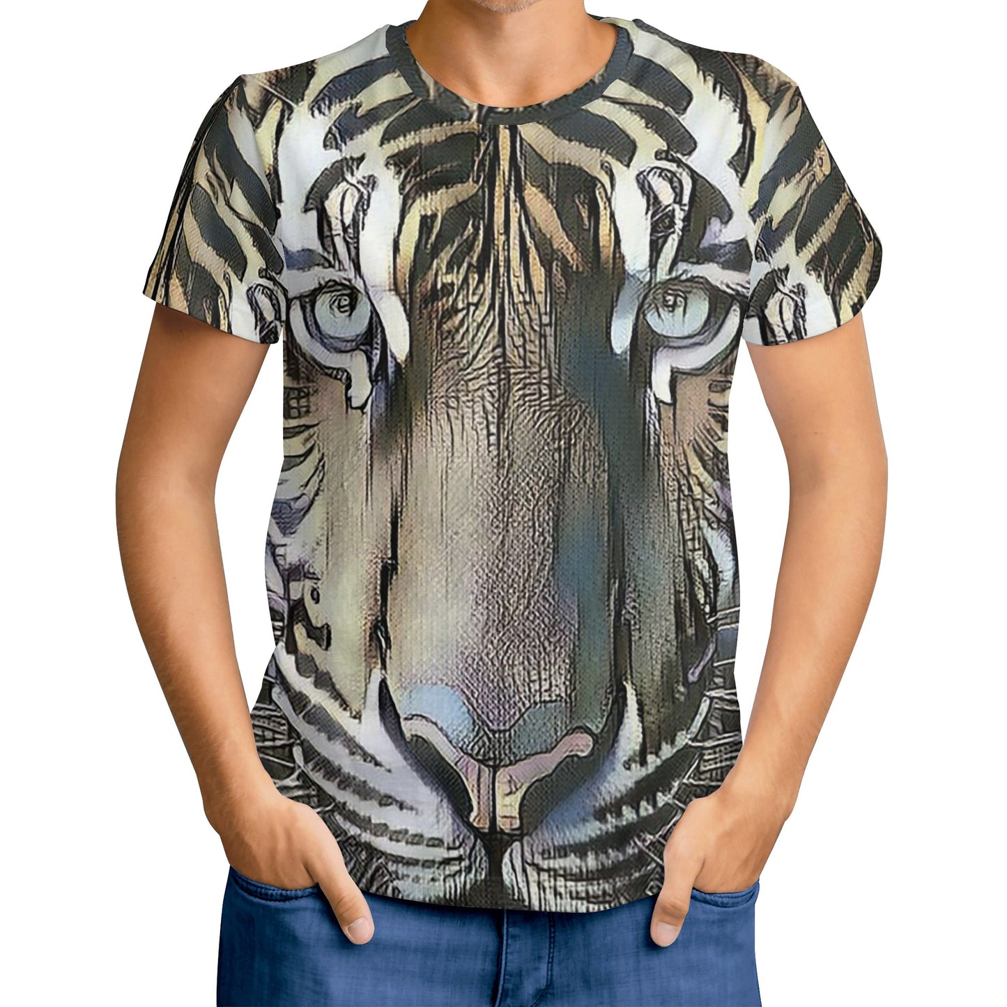 Tigerz Eyez Mens T-shirt