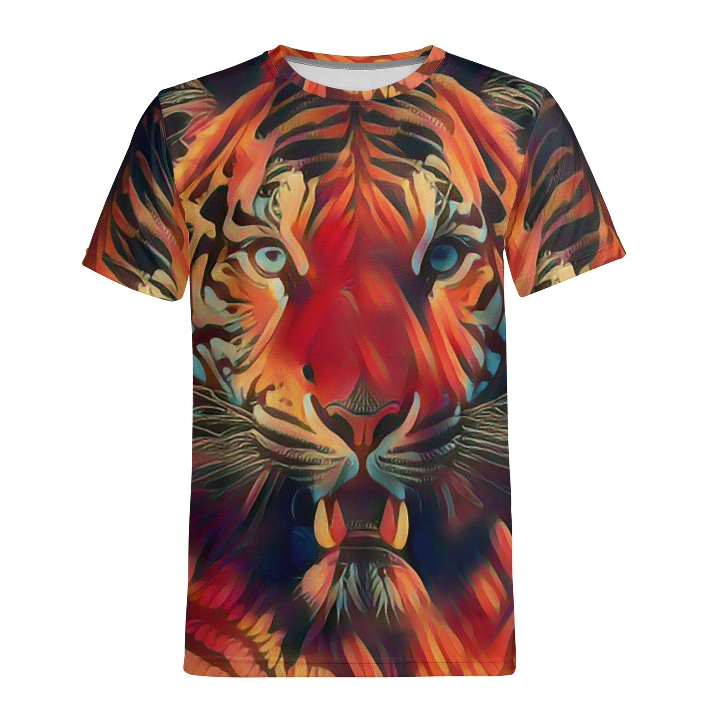 Tiger on Fire Mens T-shirt