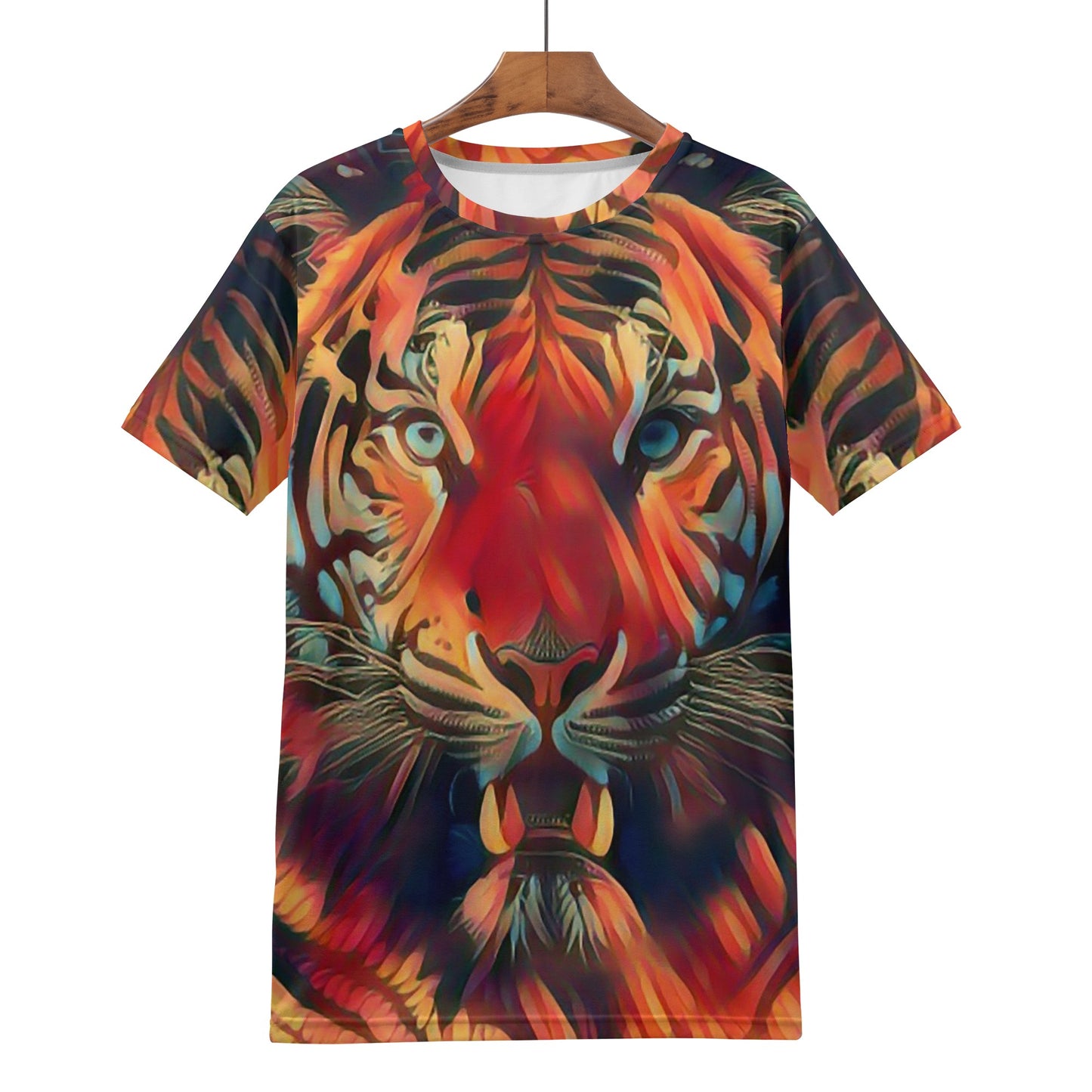 Tiger on Fire Mens T-shirt