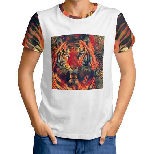 Tiger on Fire Mens T-shirt