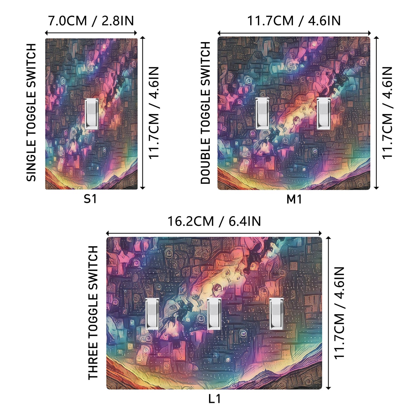 Starry Night 1 Style Combination Wall Plates