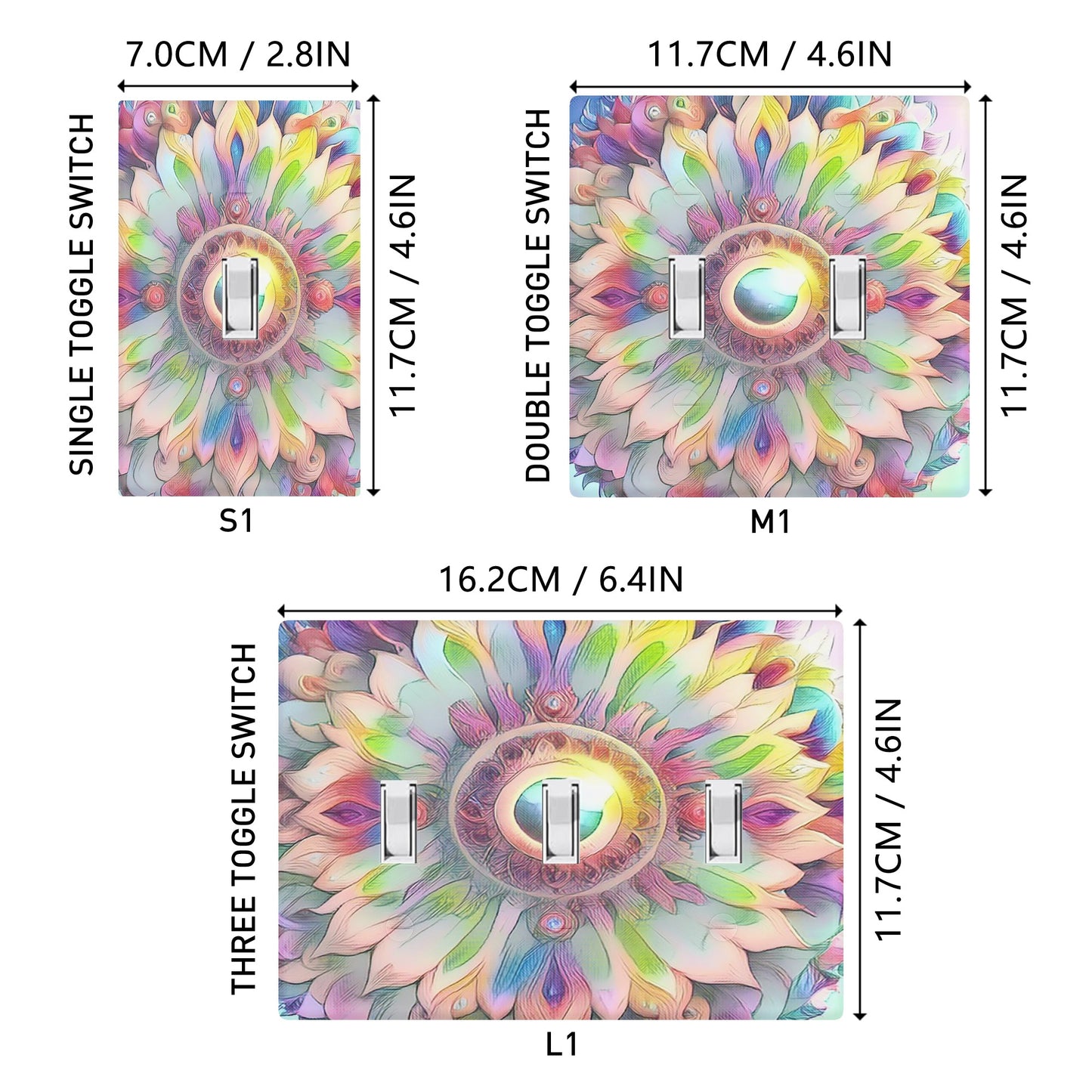 Sun-Dala 1 Style Combination Wall Plates