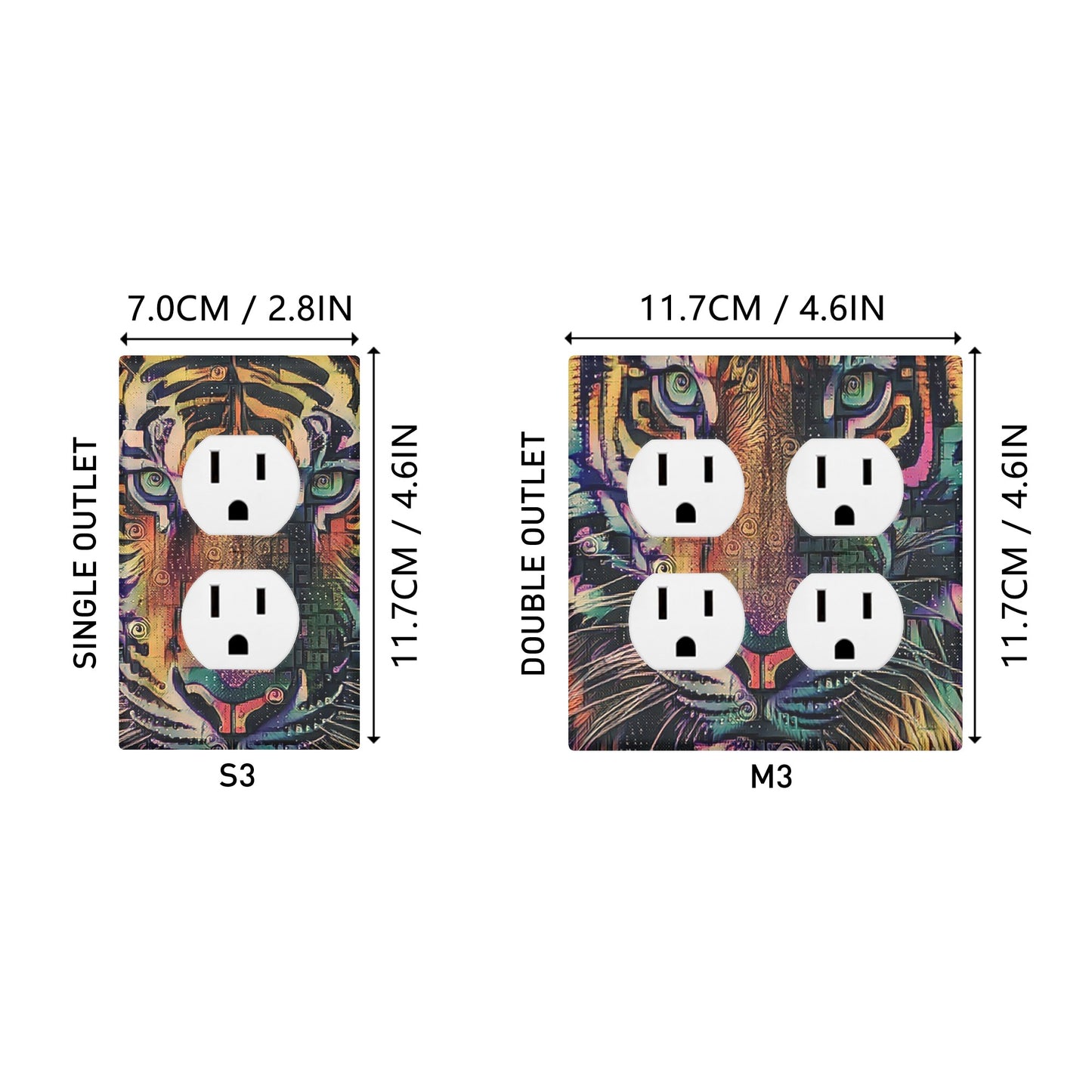 Tigerz Eyez 3 Style Combination Wall Plates