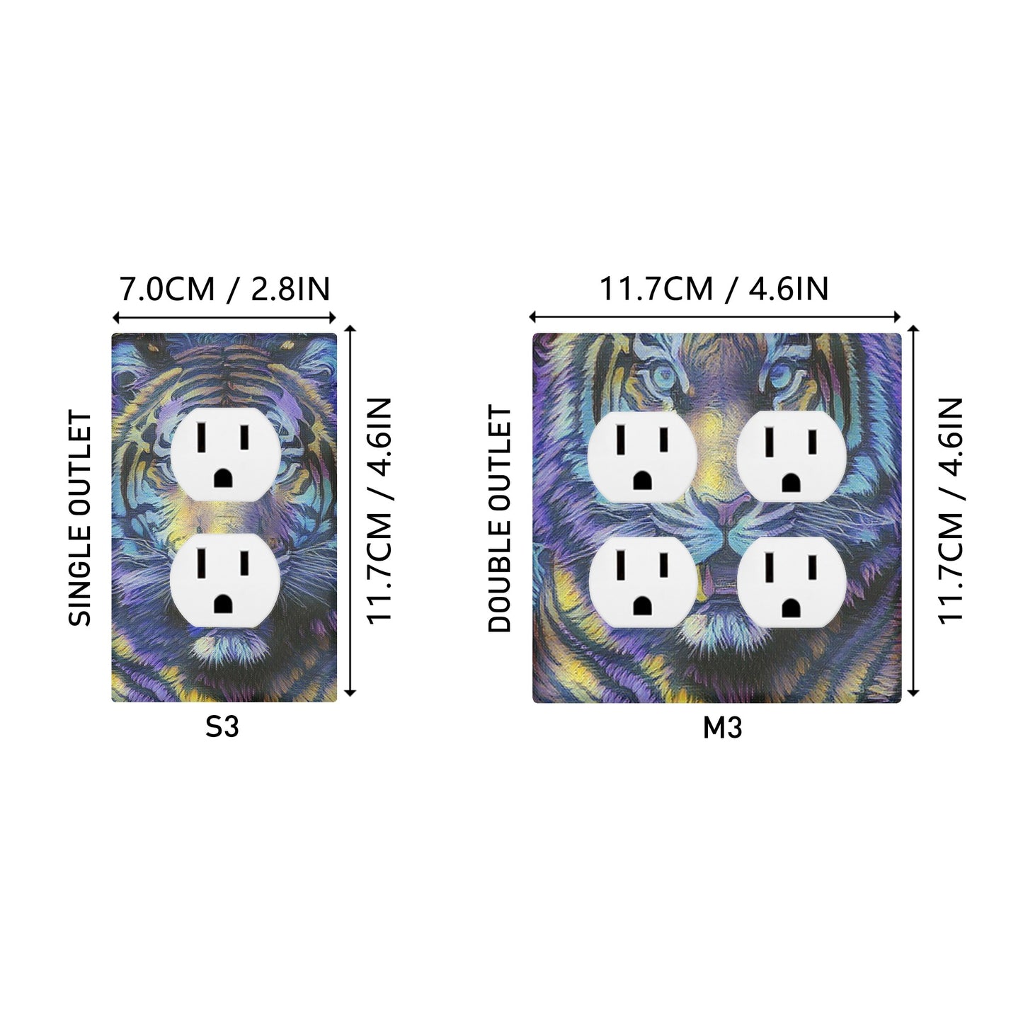 Tigerz Eyez 3 Style Combination Wall Plates