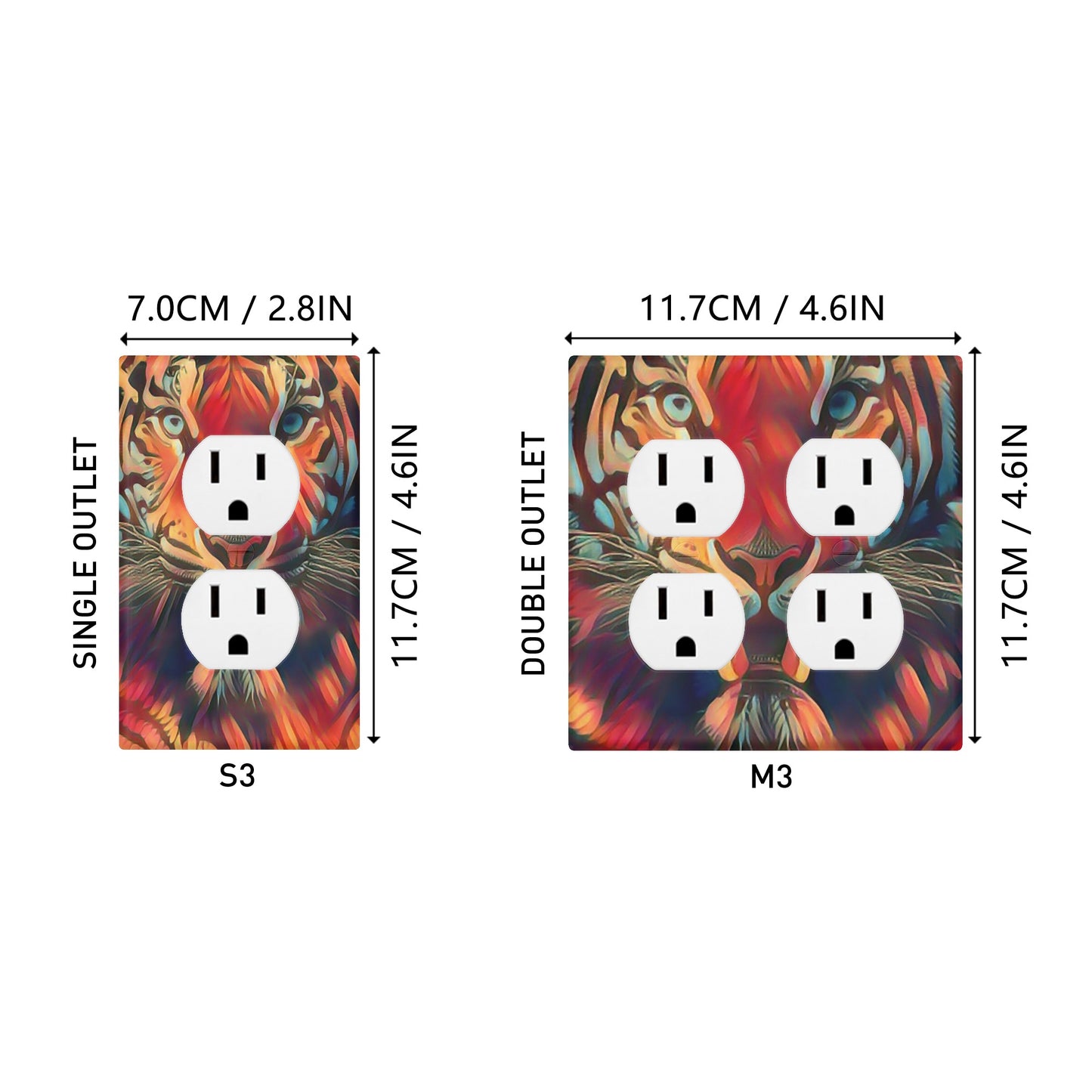 Tigerz Eyez 3 Style Combination Wall Plates