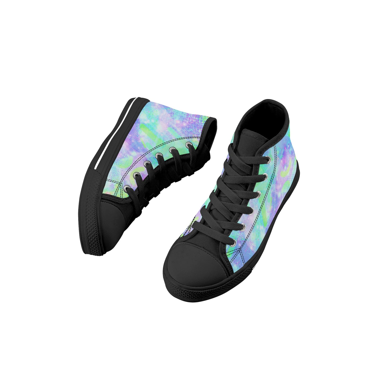 Pastel Skies Kids High Top Canvas Shoes