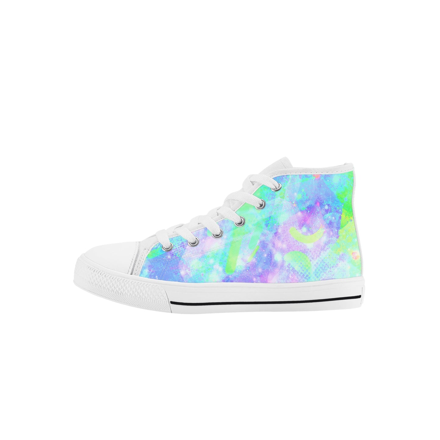 Pastel Skies Kids High Top Canvas Shoes