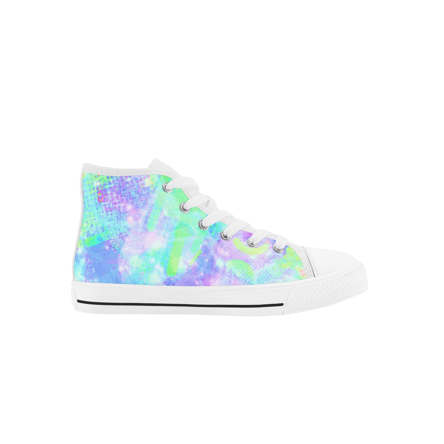 Pastel Skies Kids High Top Canvas Shoes