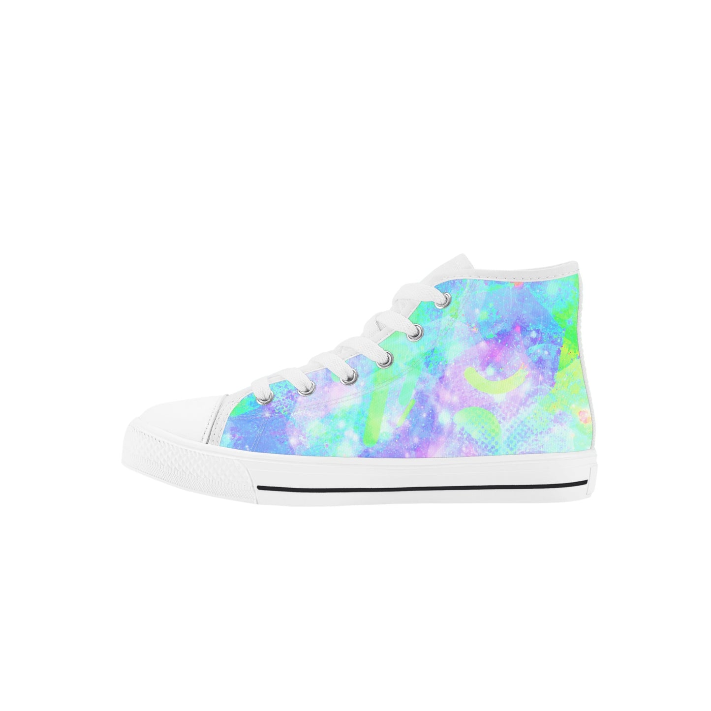 Pastel Skies Kids High Top Canvas Shoes