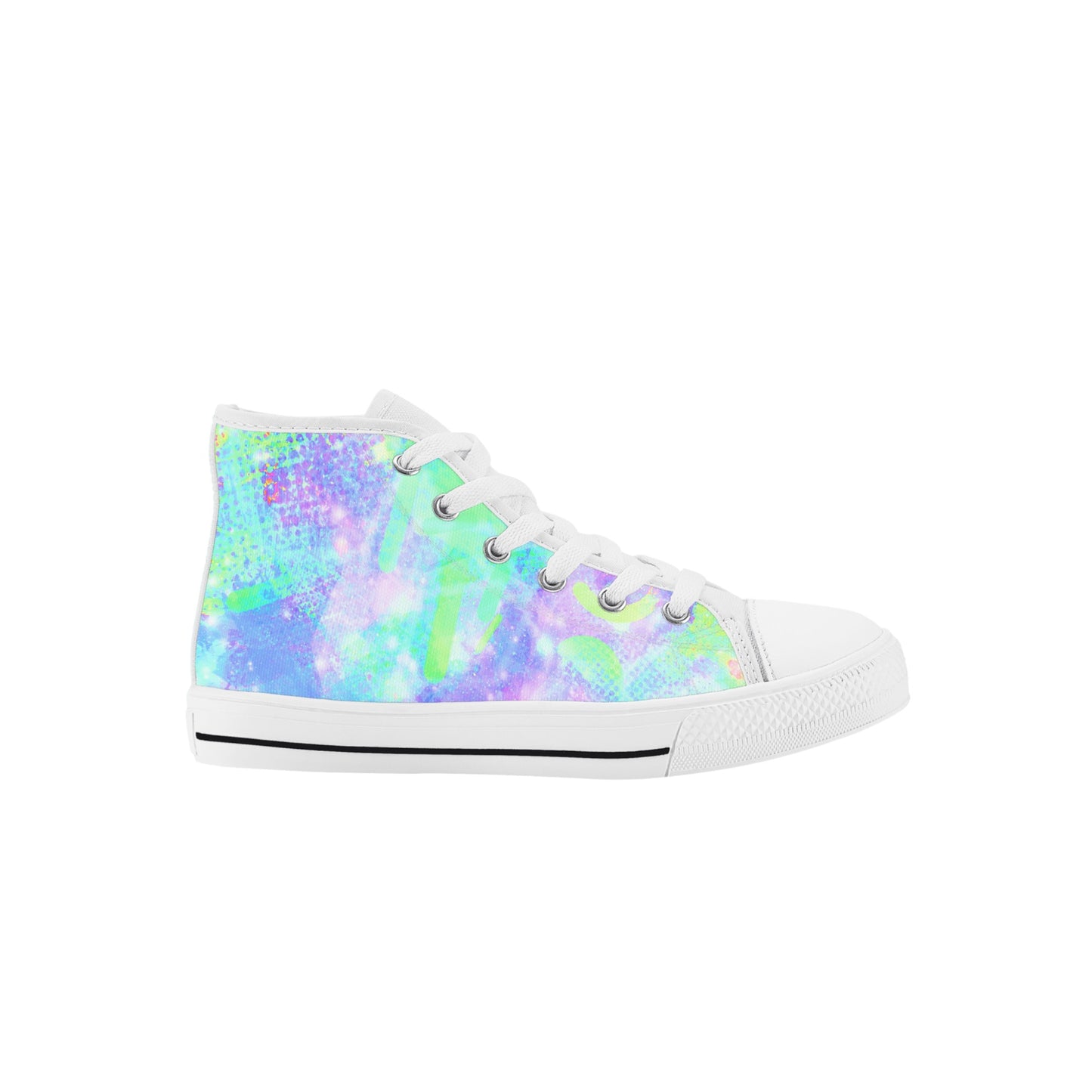 Pastel Skies Kids High Top Canvas Shoes