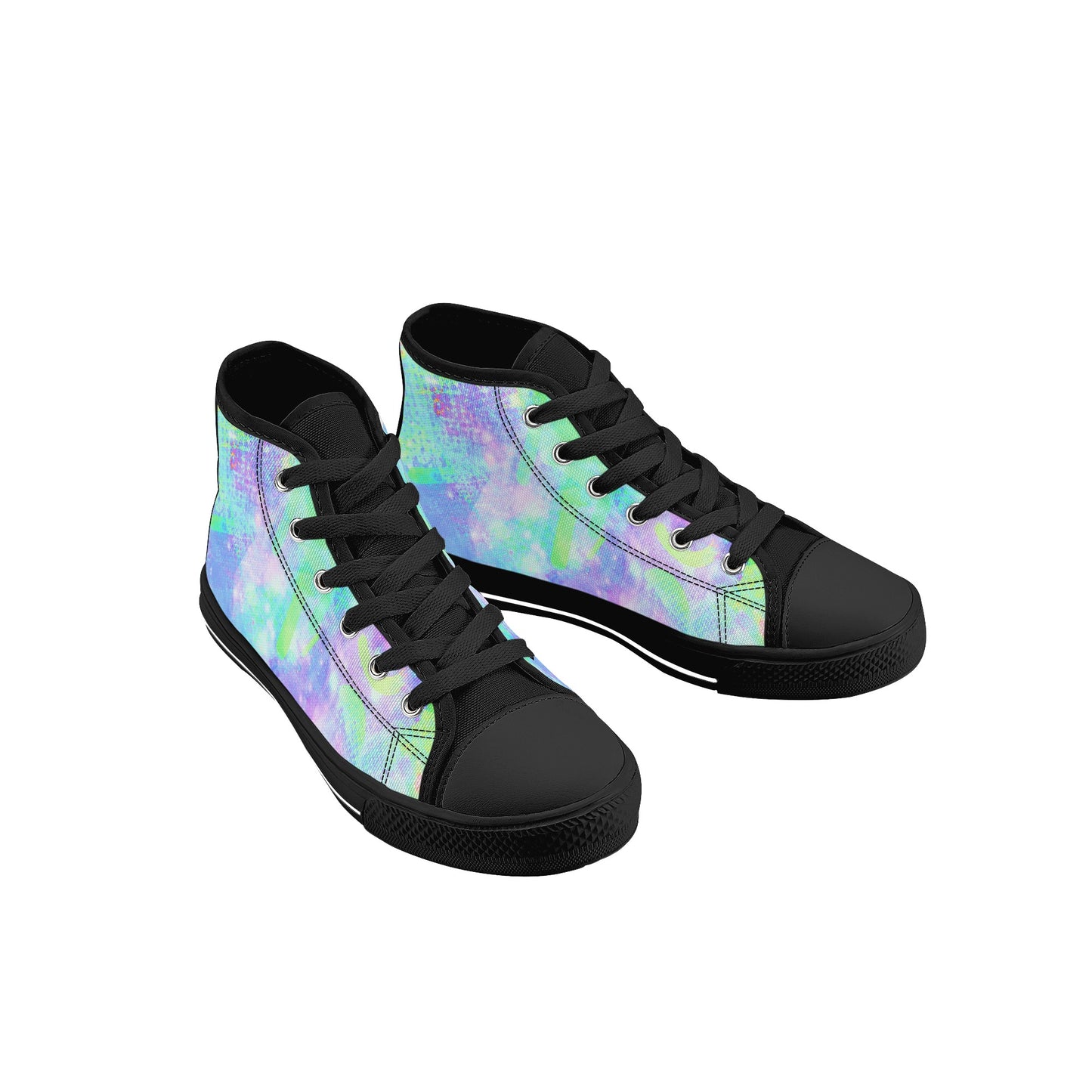 Pastel Skies Kids High Top Canvas Shoes