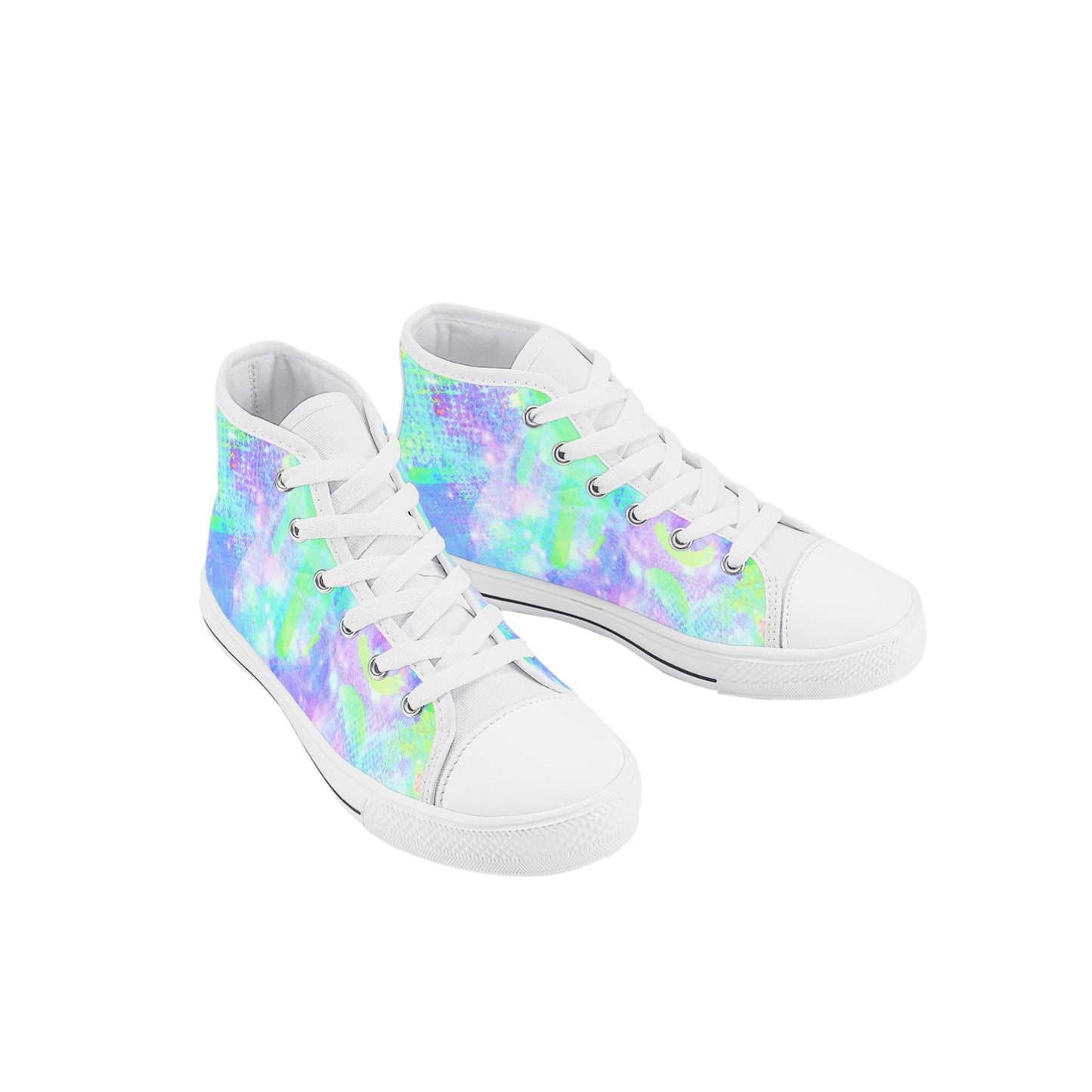 Pastel Skies Kids High Top Canvas Shoes