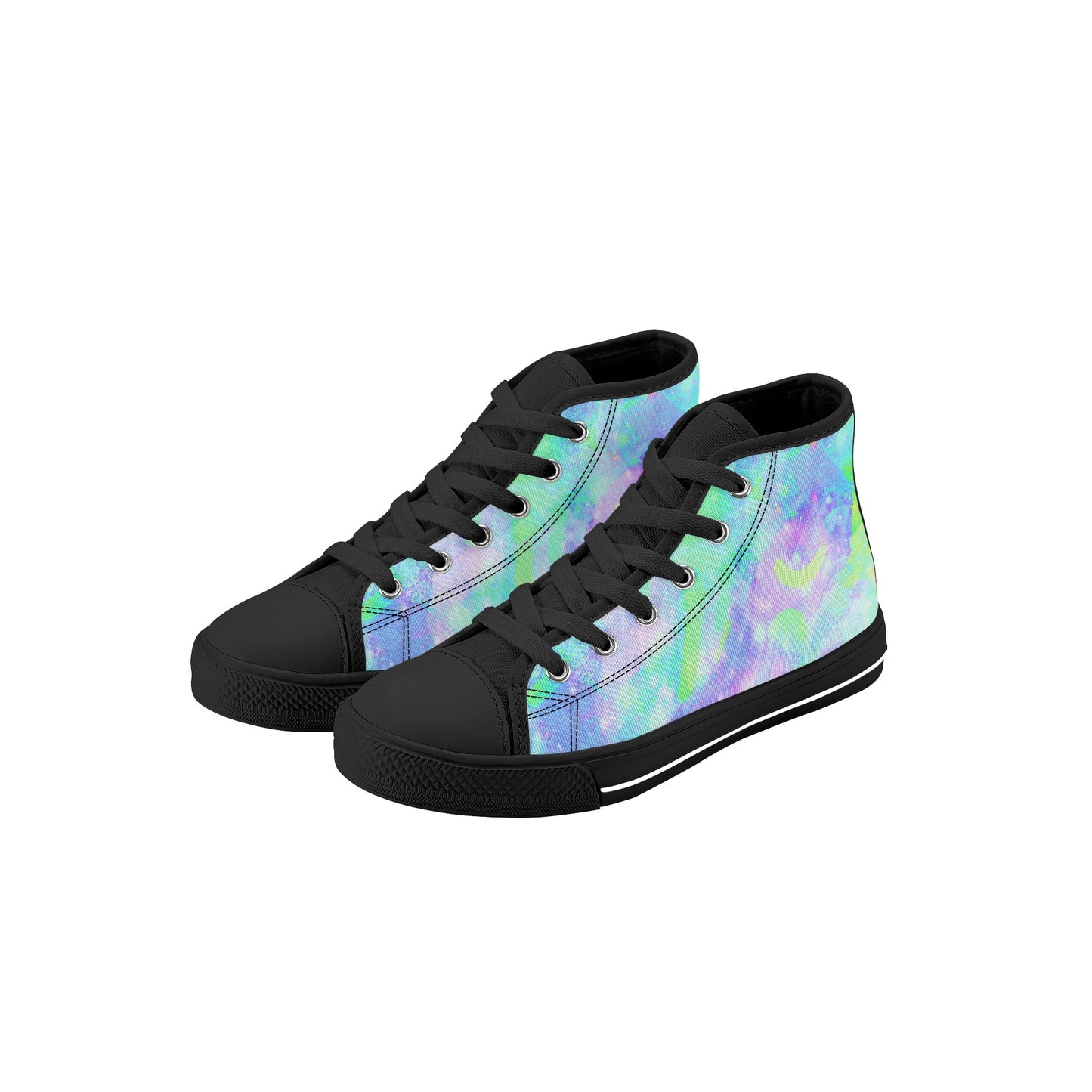 Pastel Skies Kids High Top Canvas Shoes