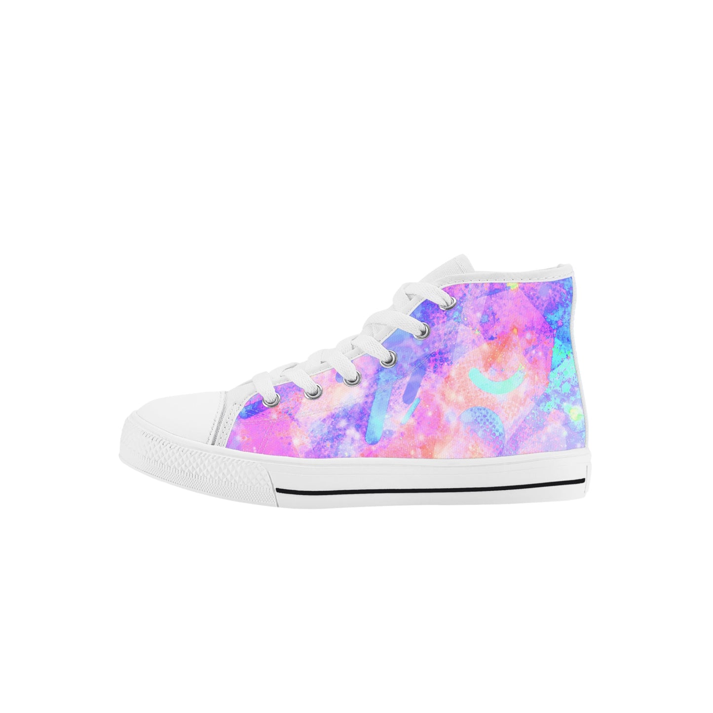 Pastel Skies Kids High Top Canvas Shoes