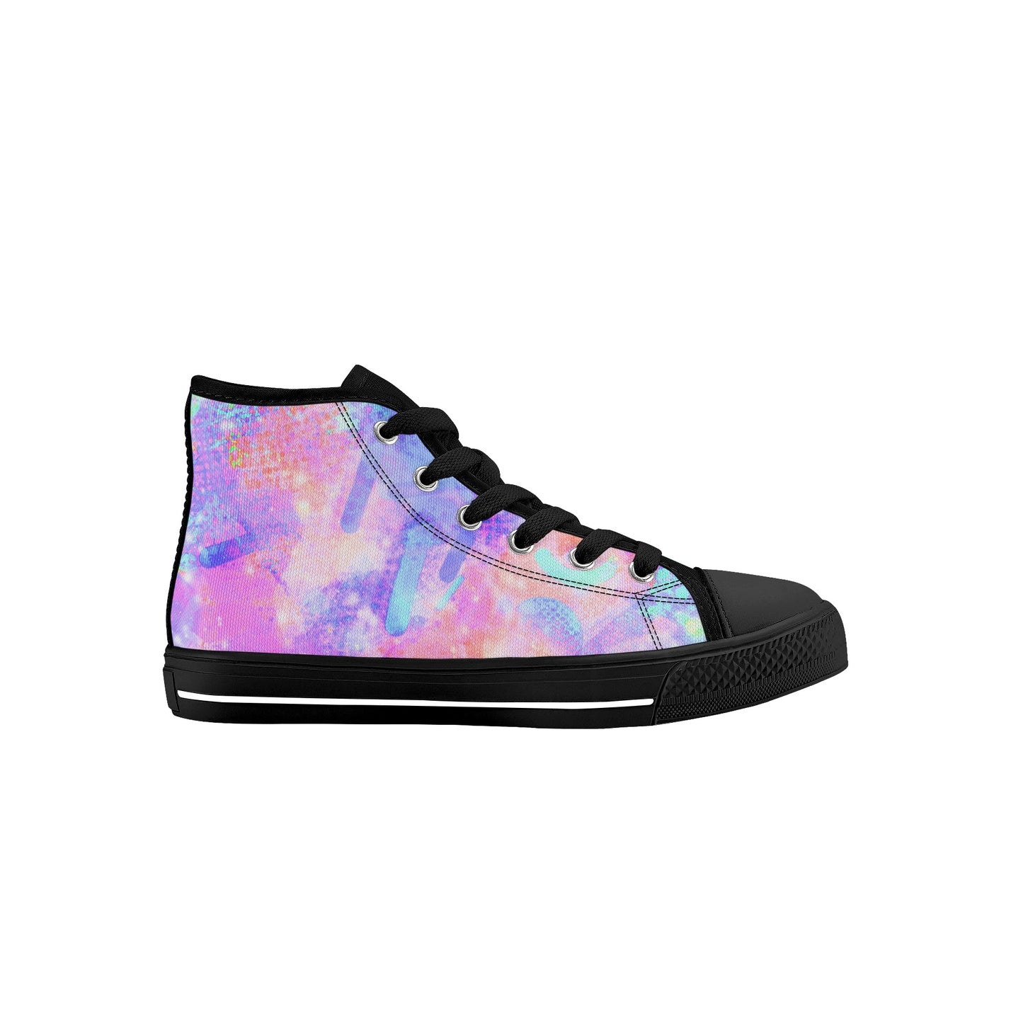 Pastel Skies Kids High Top Canvas Shoes