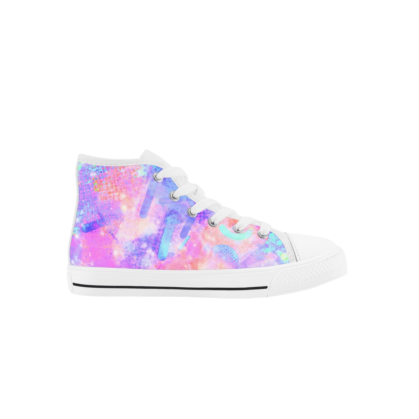 Pastel Skies Kids High Top Canvas Shoes