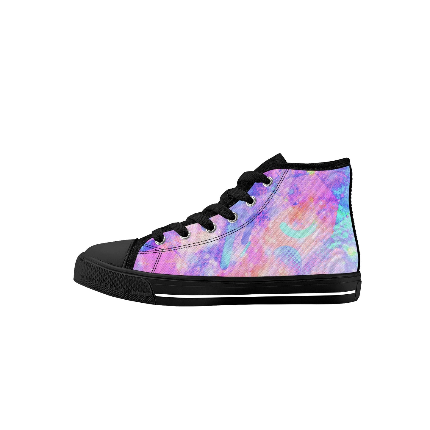 Pastel Skies Kids High Top Canvas Shoes