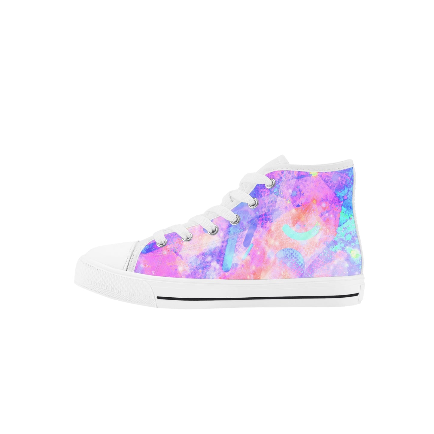 Pastel Skies Kids High Top Canvas Shoes