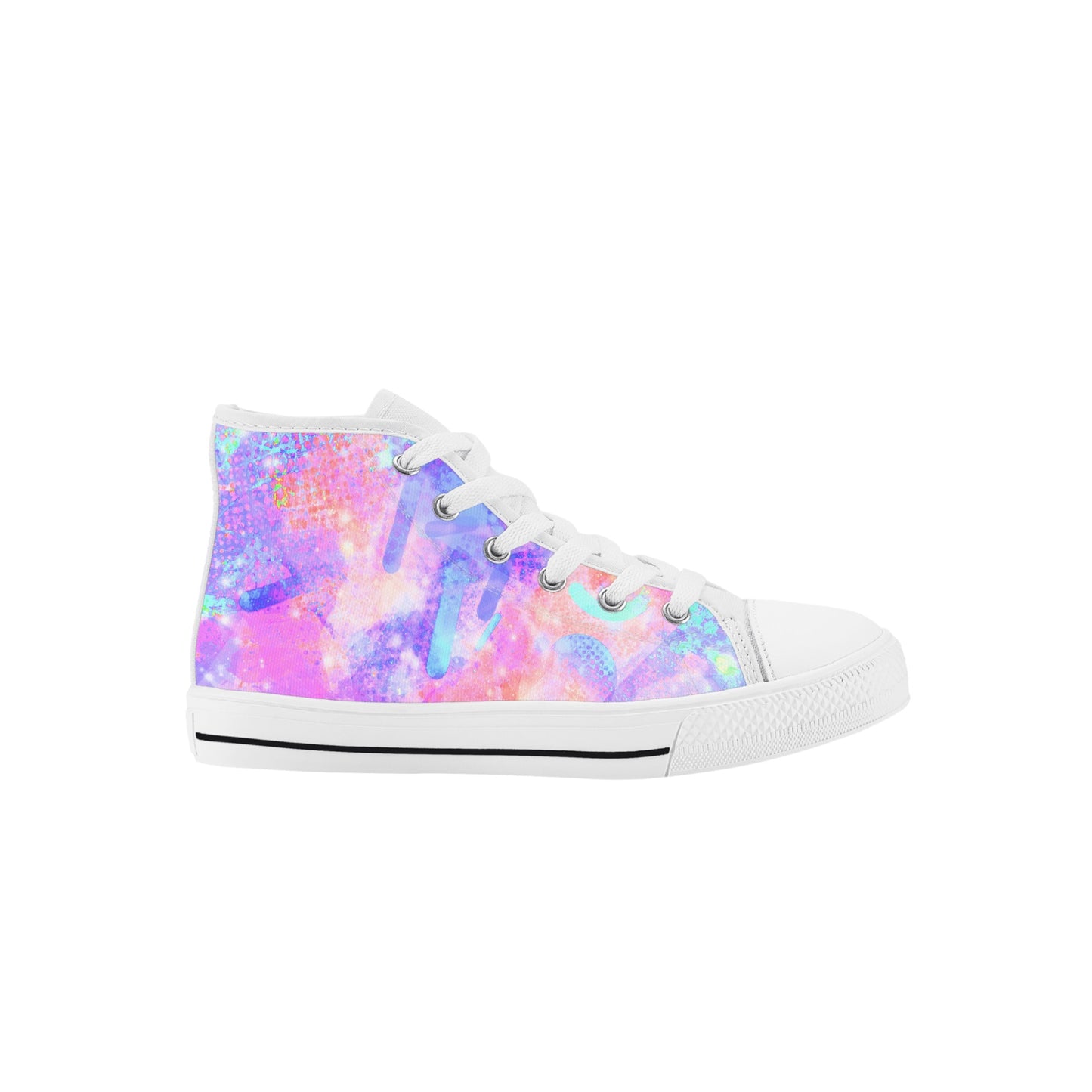 Pastel Skies Kids High Top Canvas Shoes