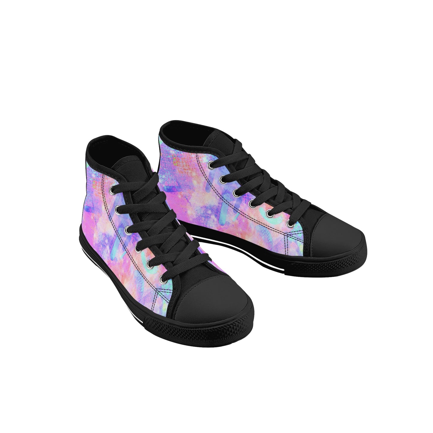 Pastel Skies Kids High Top Canvas Shoes